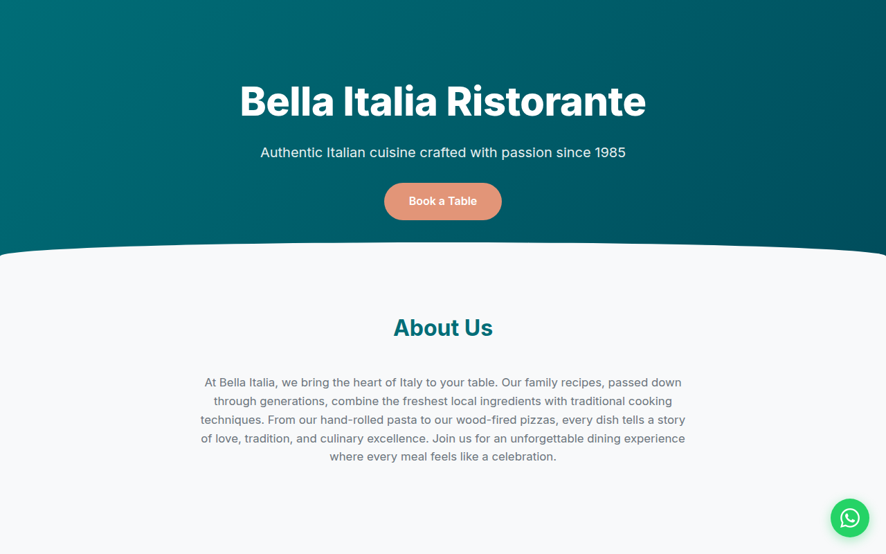 Restaurant & Cafe template screenshot